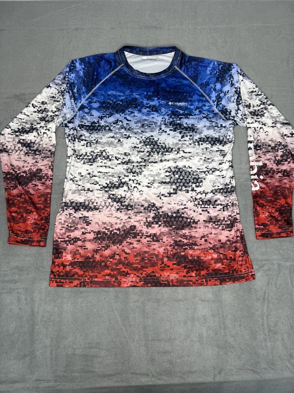 Lot of 3 Columbia PFG Long Sleeve Fishing Shirts Mens Large Camo Sun Protection gallery