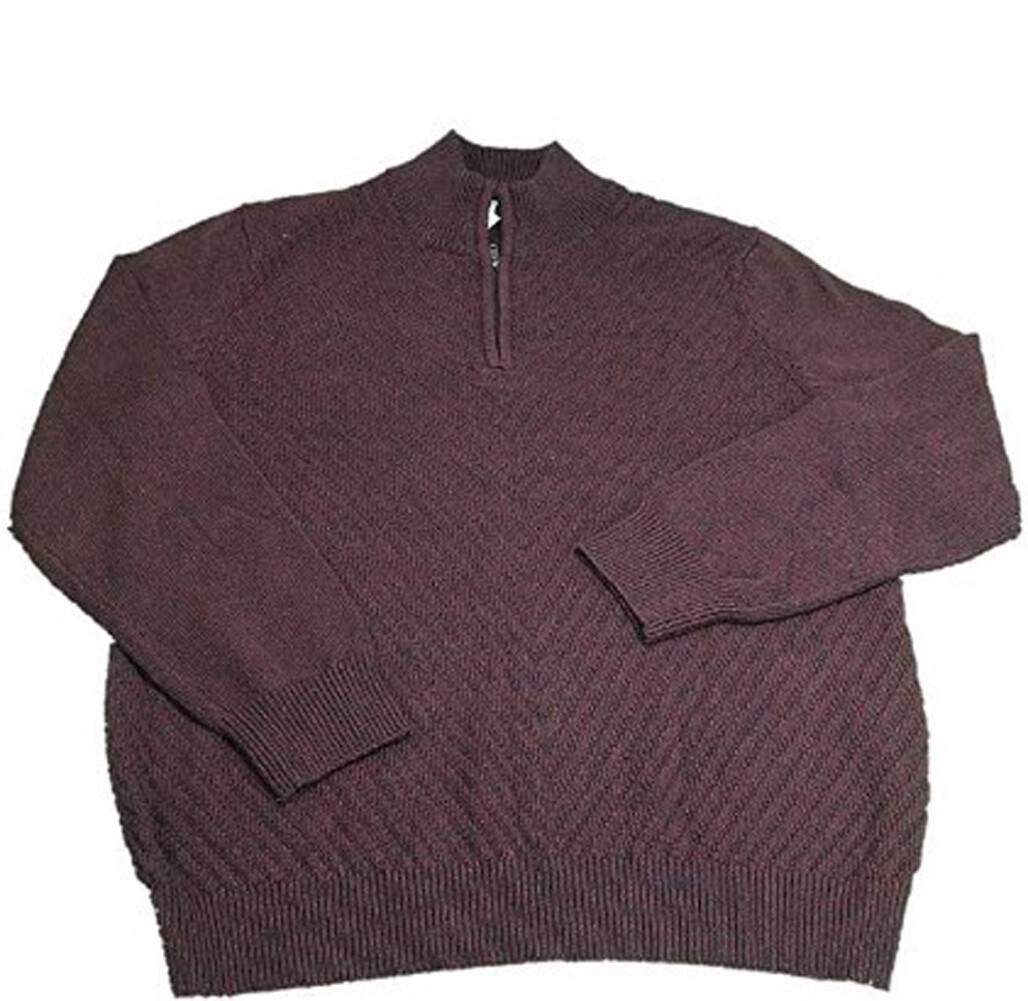 Calvin Klein Men's 1/4 Zip Sweater Bordeaux gallery