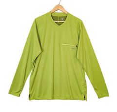 Patagonia Sunshade Shirt Mens XL Green Long Sleeve Chest Zip Pocket UPF Fishing