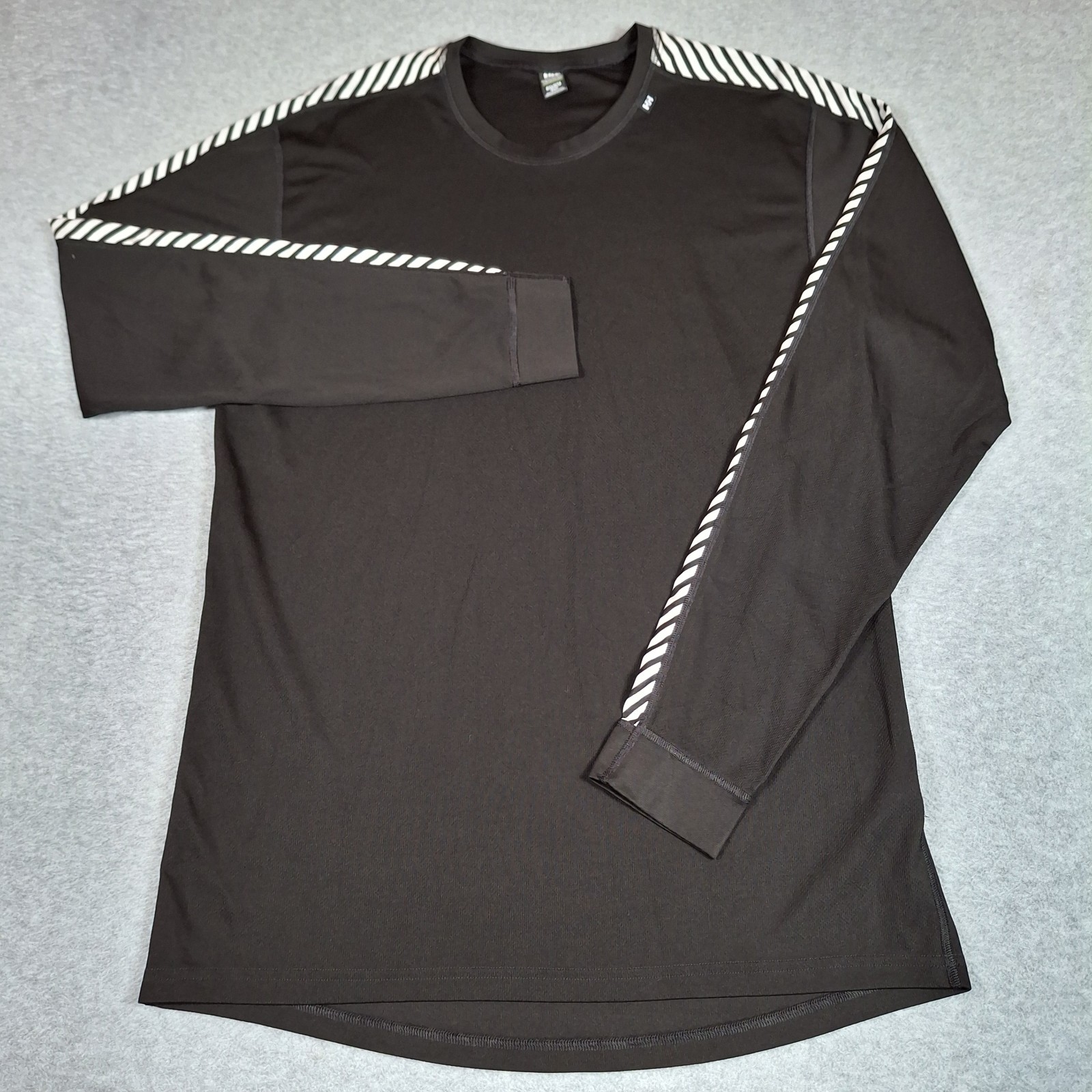Helly Hansen LIFA Striped Long Sleeve Base Layer Shirt Men 2XL Black Athletic gallery