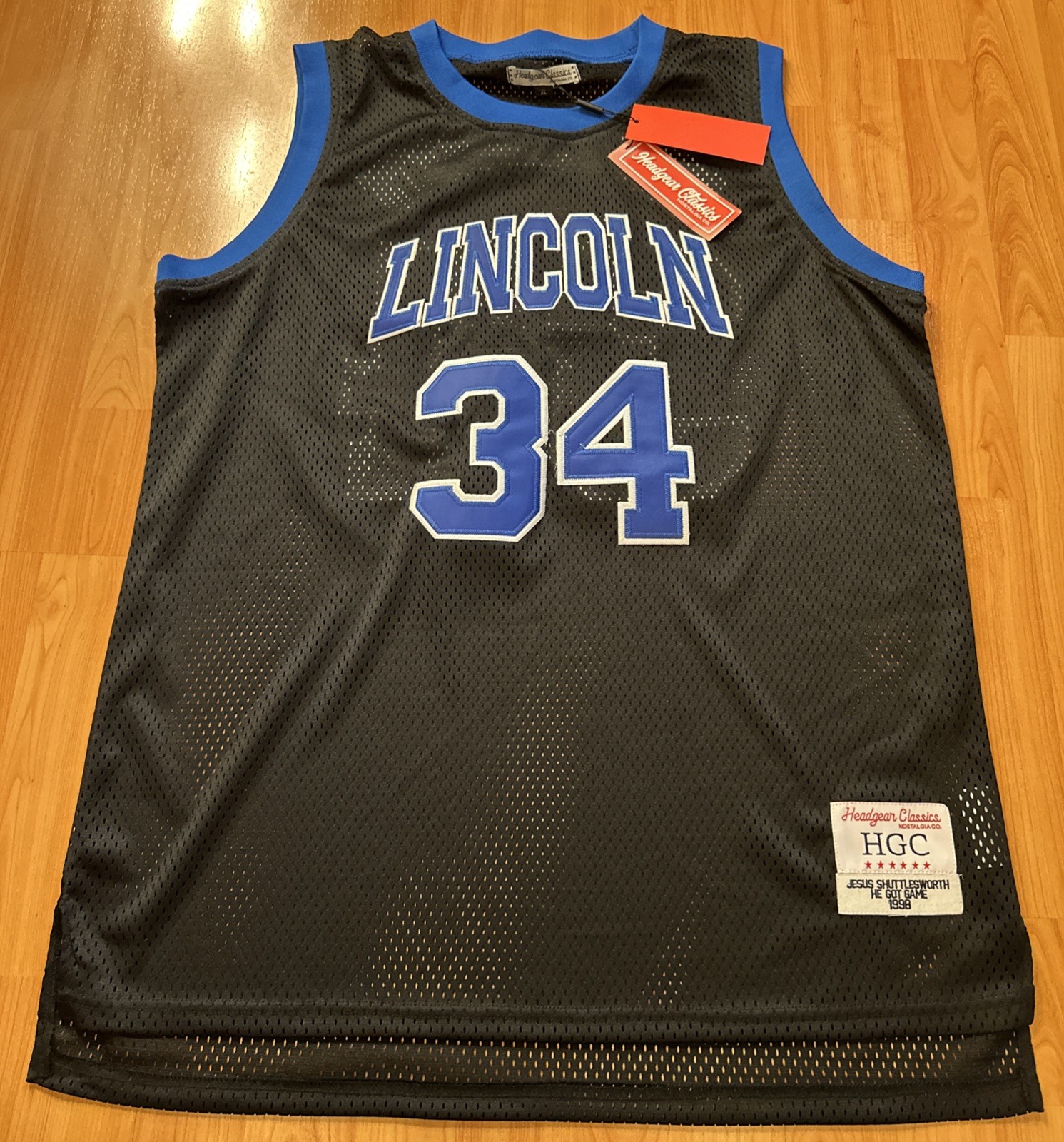 Headgear Classics Jesus Shuttlesworth He Got Game 1998 Jersey Lincoln High XL gallery