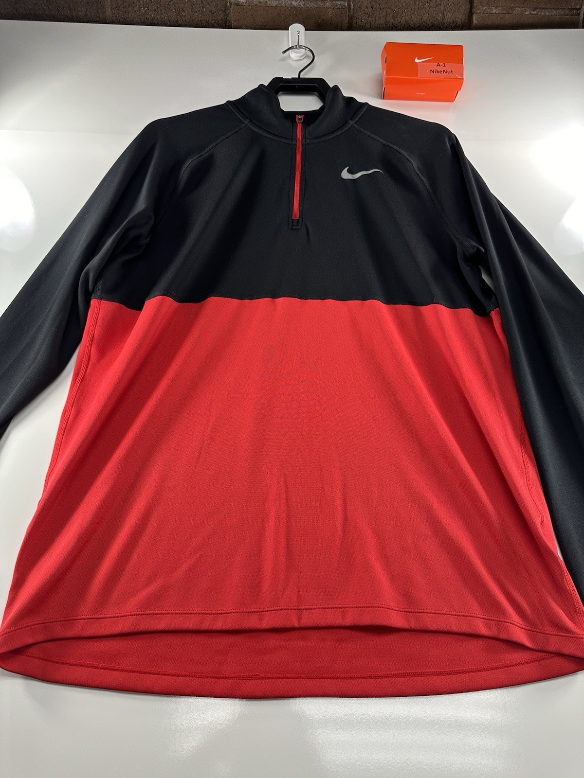 Nike Running Dri-Fit Men’s XL Racer 1/4 Zip L/S 648588-016 gallery