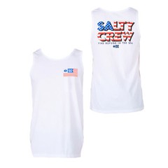 SALTY CREW Men’s Tank Top STARS AND STRIPES – White – Small – NWT – LAST ONE