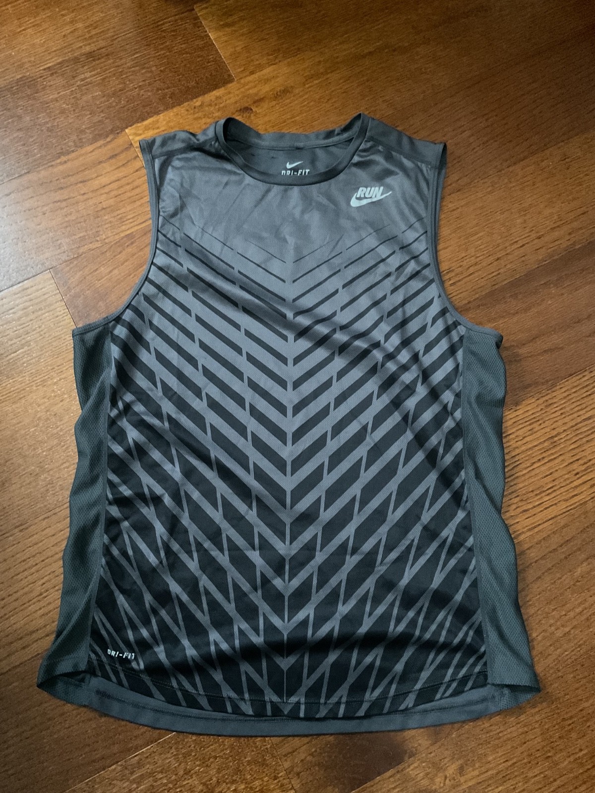 nike dri fit mens grey and black tank - M gallery