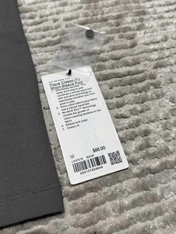 Lululemon Pique Classic Fit Short Sleeve Polo T Shirt Rover - Medium gallery