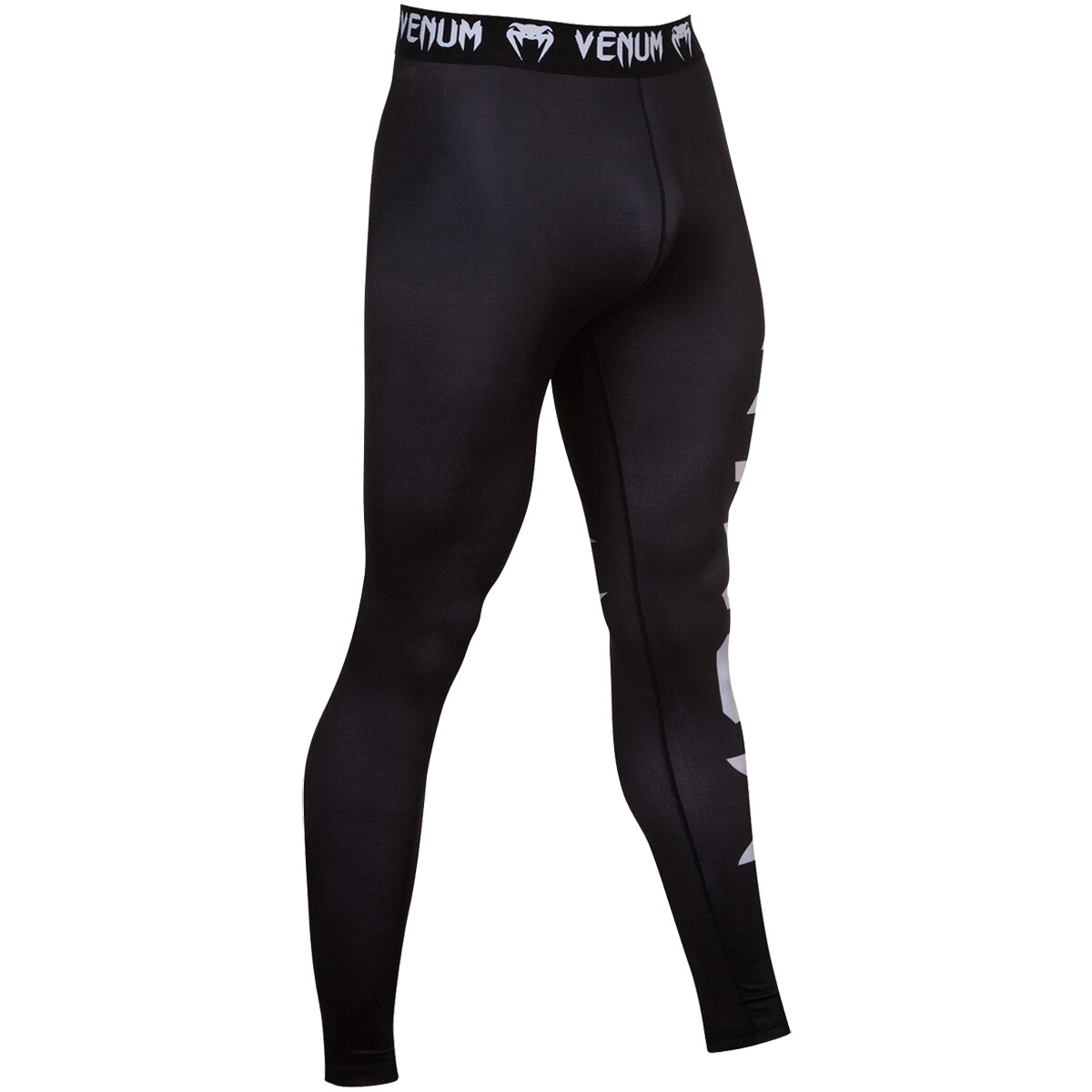 Venum Giant Spandex 4-Way Construction Grappling Spats - Black/White gallery