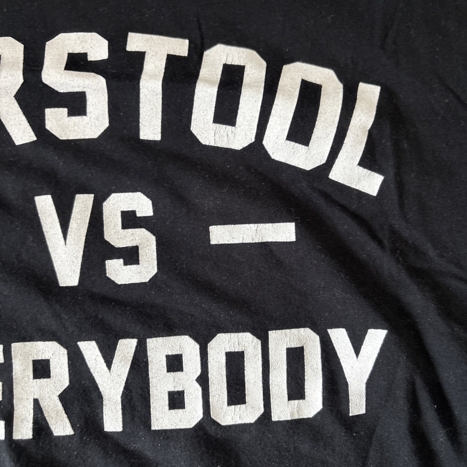 Barstool Sports Canvas Shirt Mens L Black Barstool vs Everybody Pirate Dog Rare gallery