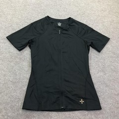 Tommie Copper Shirt Mens XL Black Short Sleeve Lower Back Support Zip Top