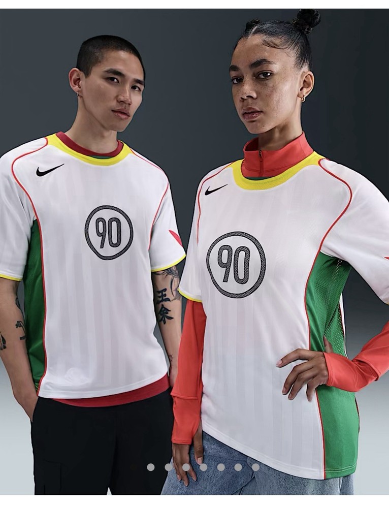 Nike Total 90 Soccer Jersey White Yellow Light Crimson IB4218-100 Men’s Size L