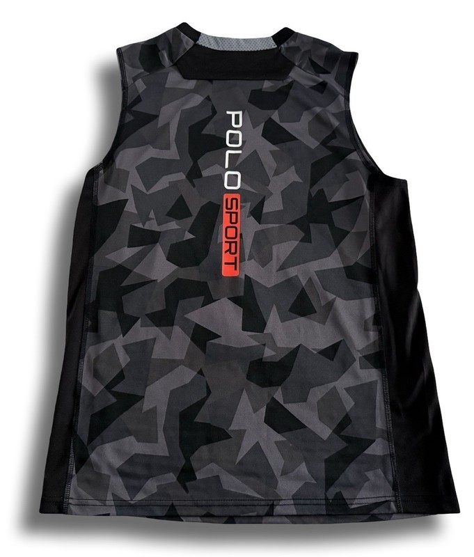 Polo Sport Ralph Lauren XL Sleeveless Thermovent Performance Camo Tank Top Shirt gallery