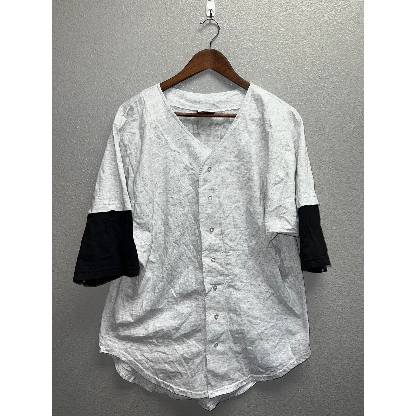 Vintage Cotton Jersey Scheibel Dry Wall Gray baseball Style Top Large 90s gallery