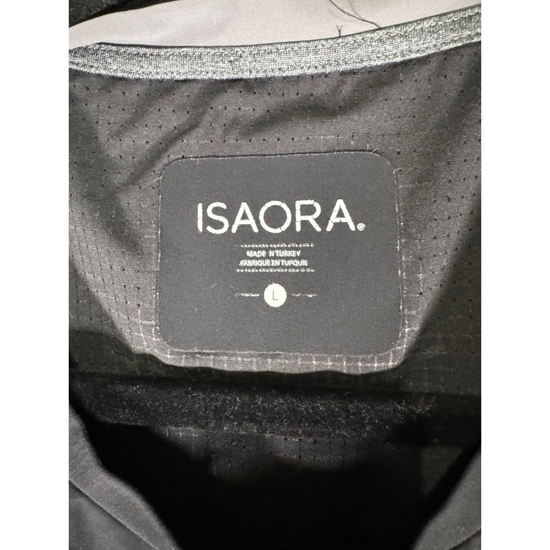 ISAORA Men Black Performance Mesh Back Muscle Tank Top Size Large Made in Turkey gallery