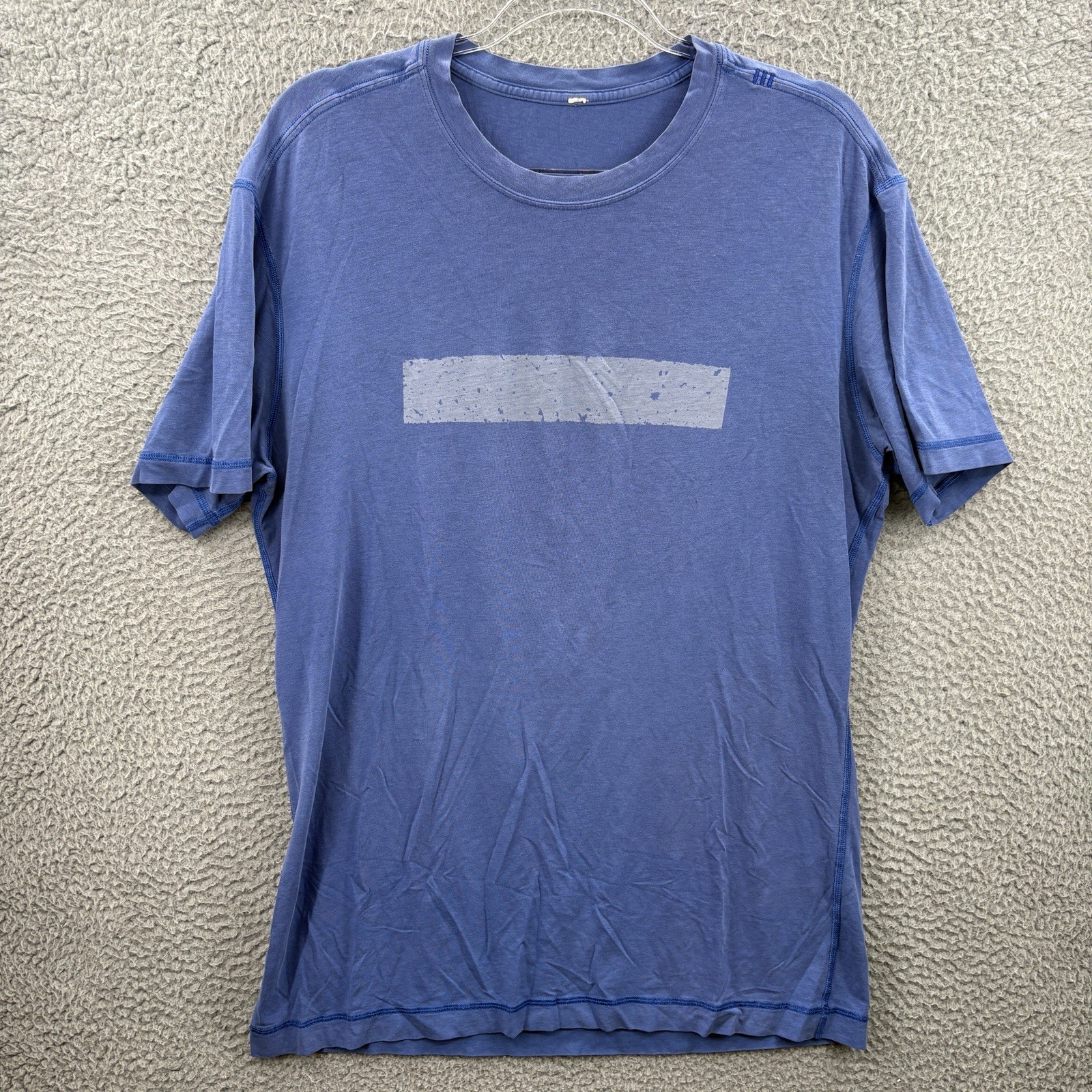 Lululemon T Shirt Mens Large Blue Soft Jersey Short Sleeve Crewneck Active Tech gallery