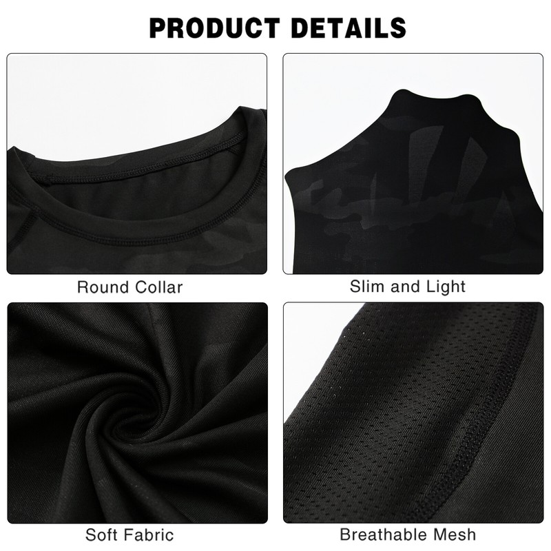 2X Men Compression Long Sleeve Muscle Shirts Workout Gym Sports Running Dry Cool gallery