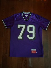 Supreme Diamond Rib Football Jersey Purple Size L FW13