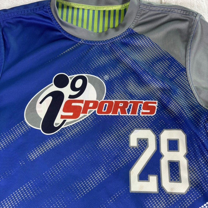 Augusta Sportswear i9 Sports Jersey Mens Medium Blue Green Reversible #28 Bike gallery