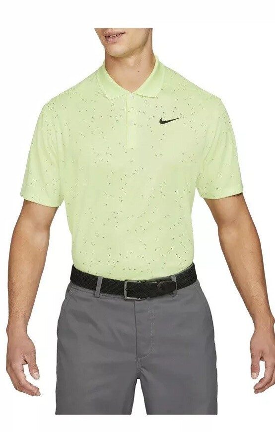 NWT Nike Golf Dri-FIT Victory Printed Polo Volt CU9841-736 Men's Size XL