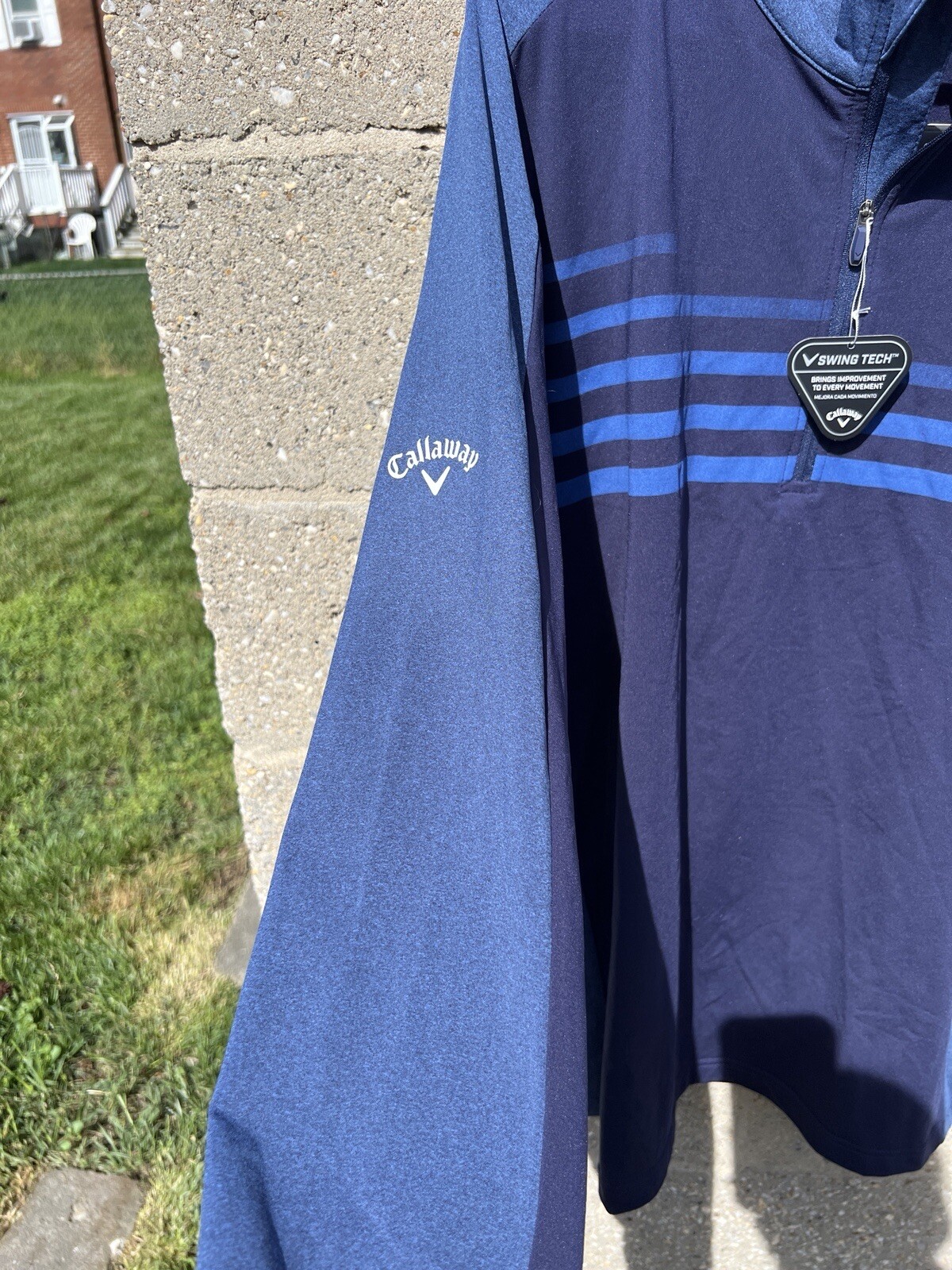 NWT Callaway Weather Series Thermal Swing Tech 1/4 Zip Pullover Men's 2XL Blue gallery