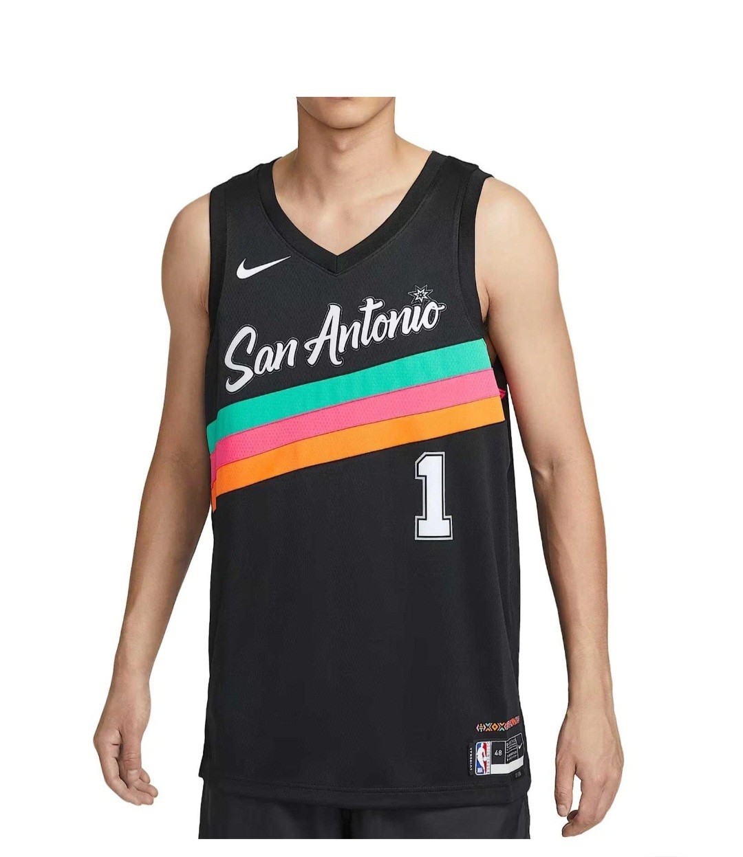 Nike Victor Wenbanyama San Antonio Spurs City Jersey hm6122-010 US Size gallery