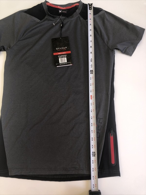 $60 NWT SPYDER Active Men’s Top Shirt Quick Dry Breathable Zip Pocket Shirt Sz S gallery