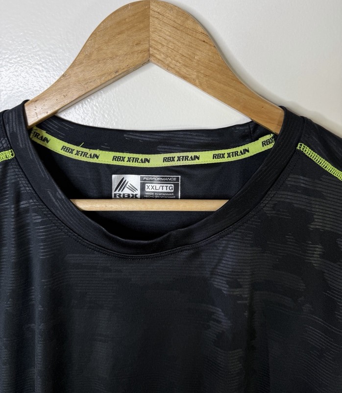 RBX Performance T Shirt XXL Black Athletic Workout Gym Short Sleeve Tee gallery