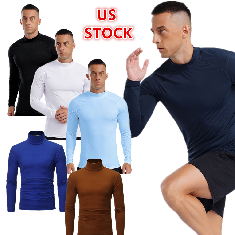 US Men's Compression Shirts Long Sleeve Shirt Quick Drying Sports Base-Layer Top gallery