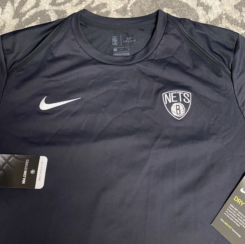 Nike Brooklyn Nets On Court Long Sleeves Warm Up Shooting Shirt Mens Sz XL NEW!! gallery