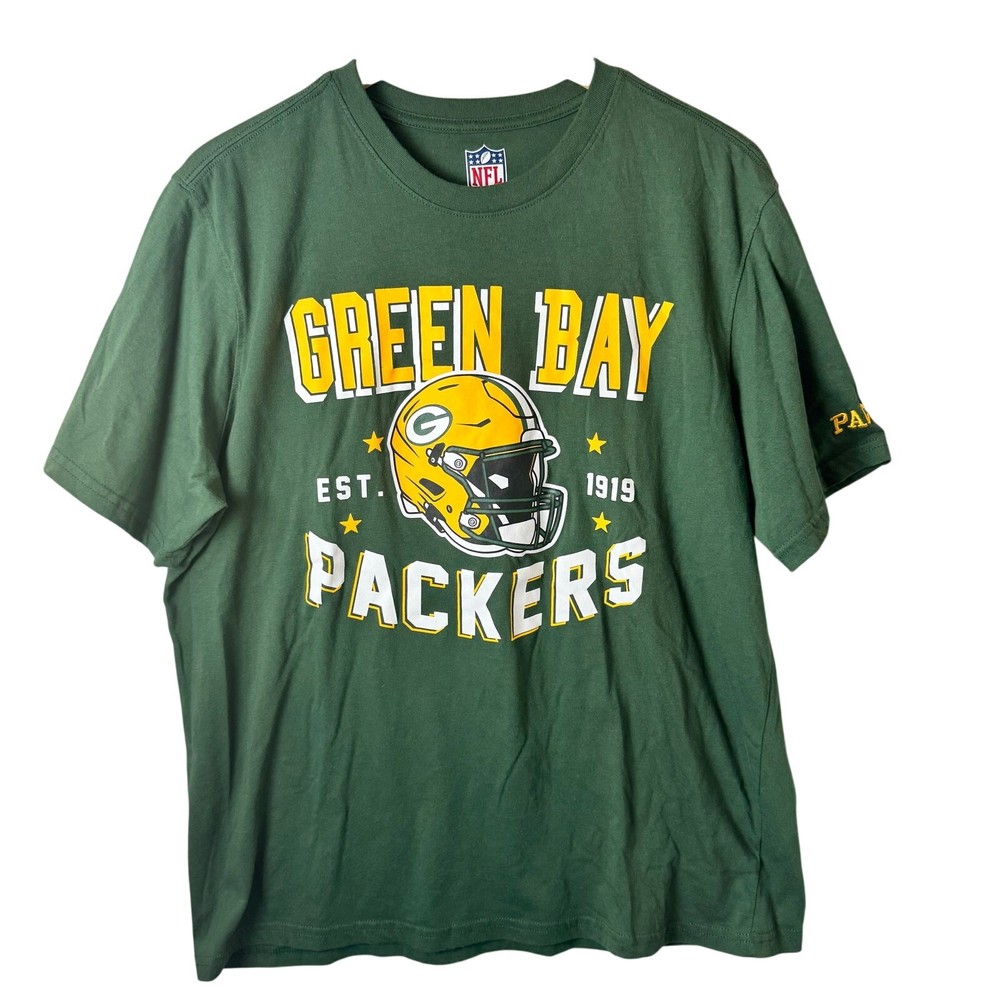 Green Bay Packers Graphic T-Shirt Men’s XL Football Embroidered Athletic NFL