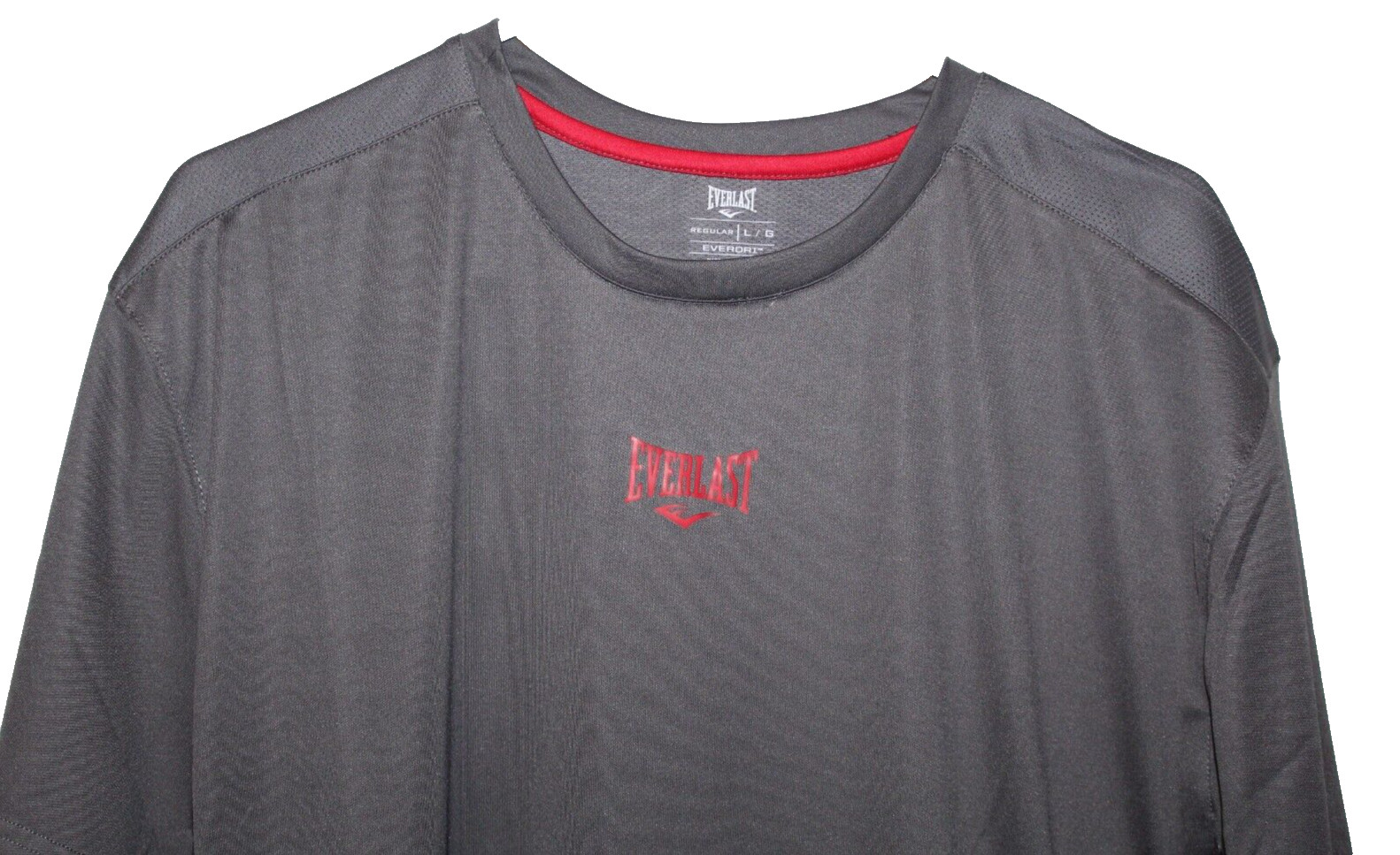 Everlast Everdri Short Sleeve Shirt Moisture Wicking Large Charcoal Gray gallery