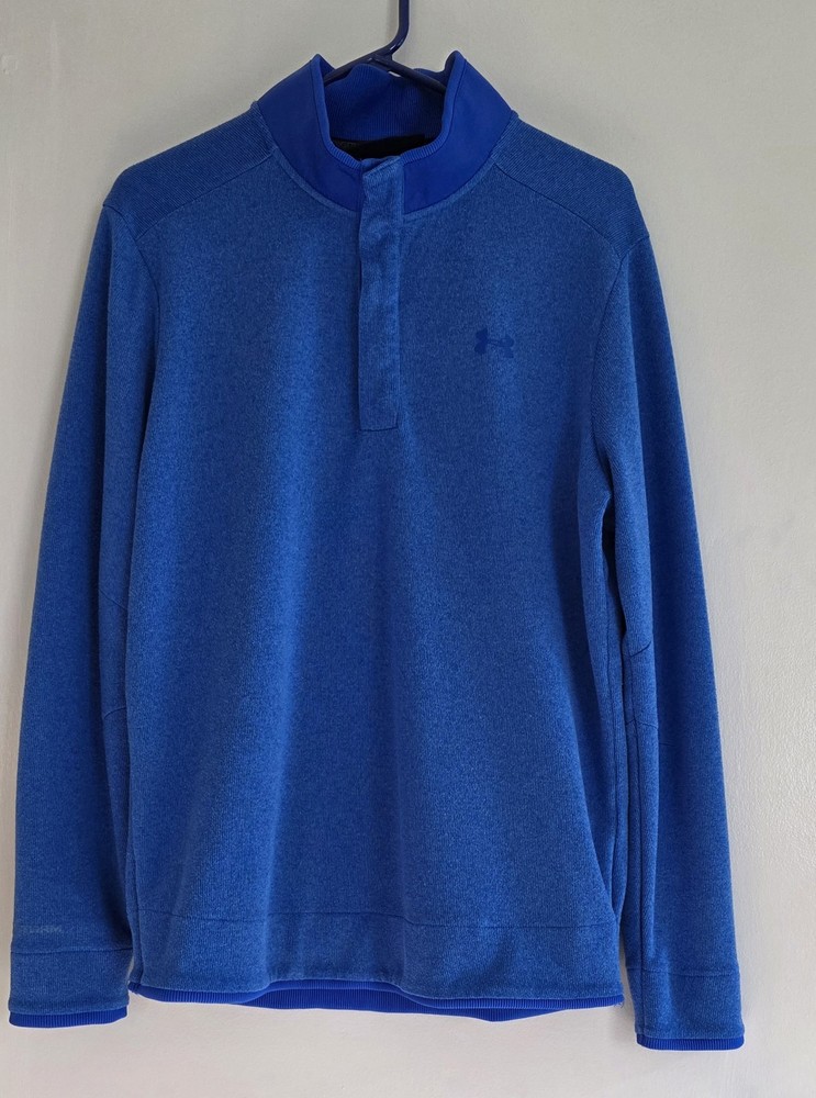 Under Armour Golf Pullover Mens L ColdGear Storm 1/4 Snap Mock Neck