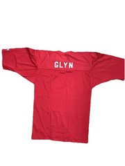 VTG 70s 80s Red Champion Jersey 3/4 Sleeve Football Jersey Glyn On Back Size M