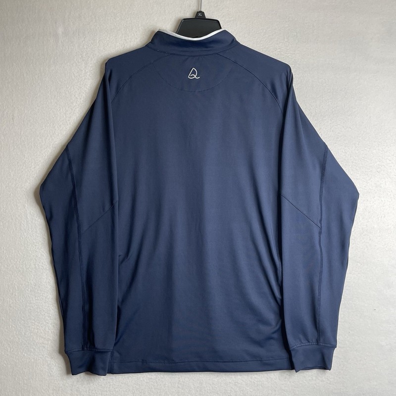 Deolax 1/4 Zip Pullover Mens Large Blue Performance Golf Tech Stretch Casual gallery