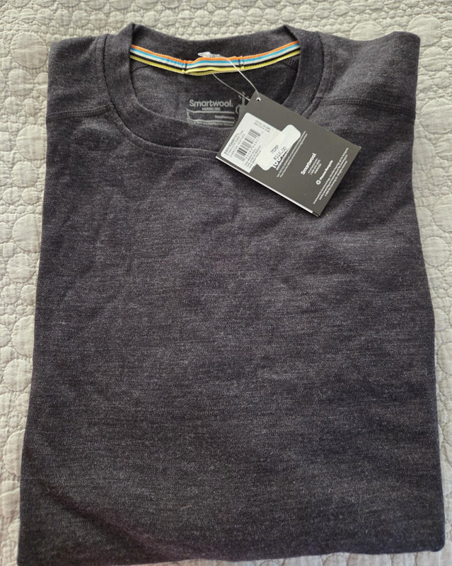 Smartwool Merino 250 Base Layer Crew Men's Clothing CHARCOAL HEATHER : Large 💚 gallery