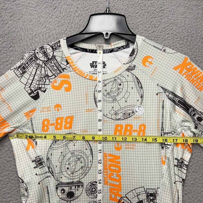 Star Wars BB8 Shirt Mens Medium Gray Orange Climate Smart Base Layer Athletic gallery