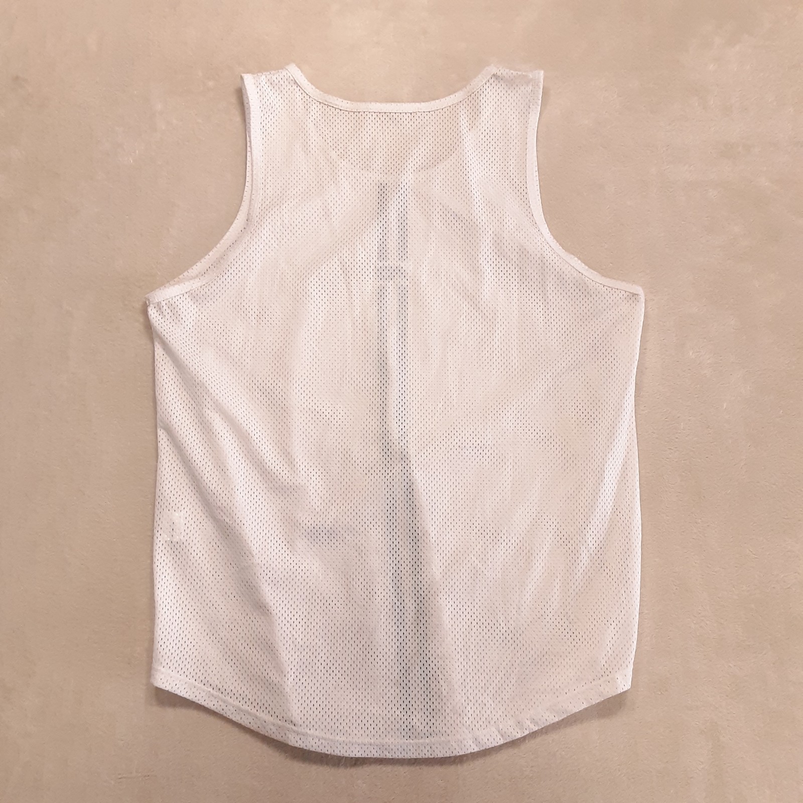 Addicted Mens Mesh White Low Rider Tank Top XL Double Stripe AD671 gallery