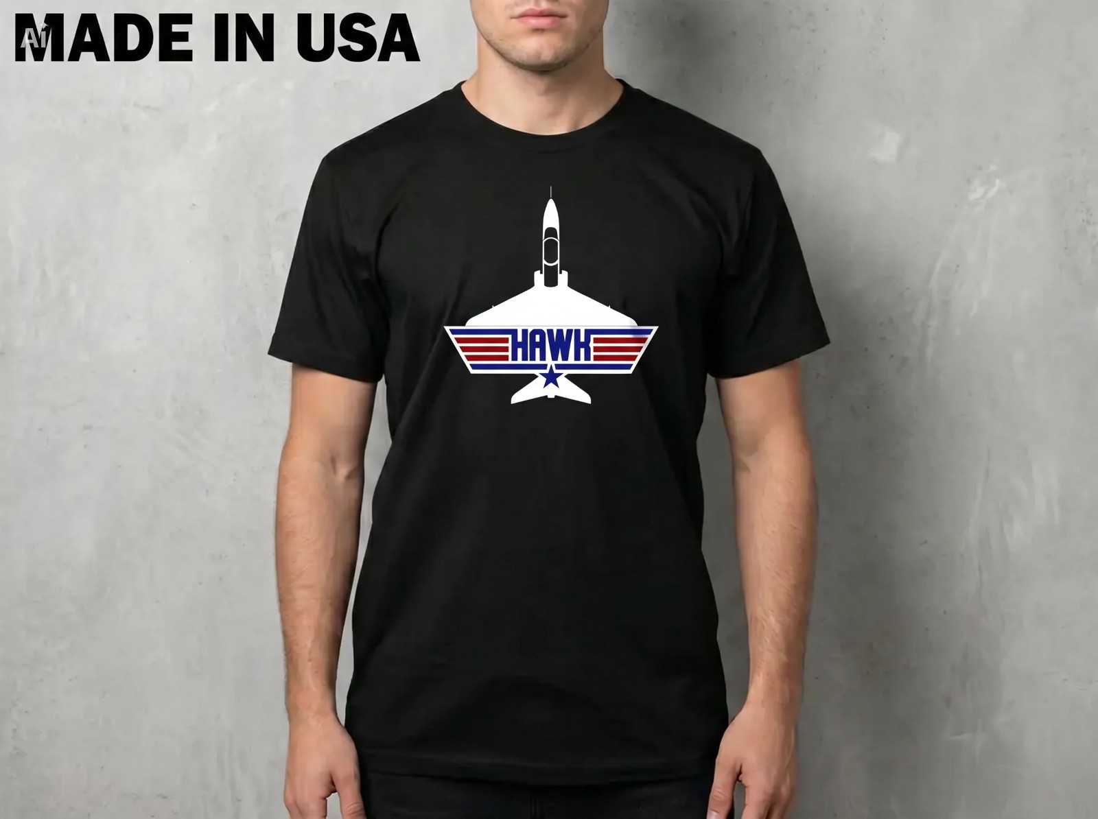 NEW SHIRT Hawk Plane Jet War Military - Unisex SIZE S-2XL MADE IN USA gallery