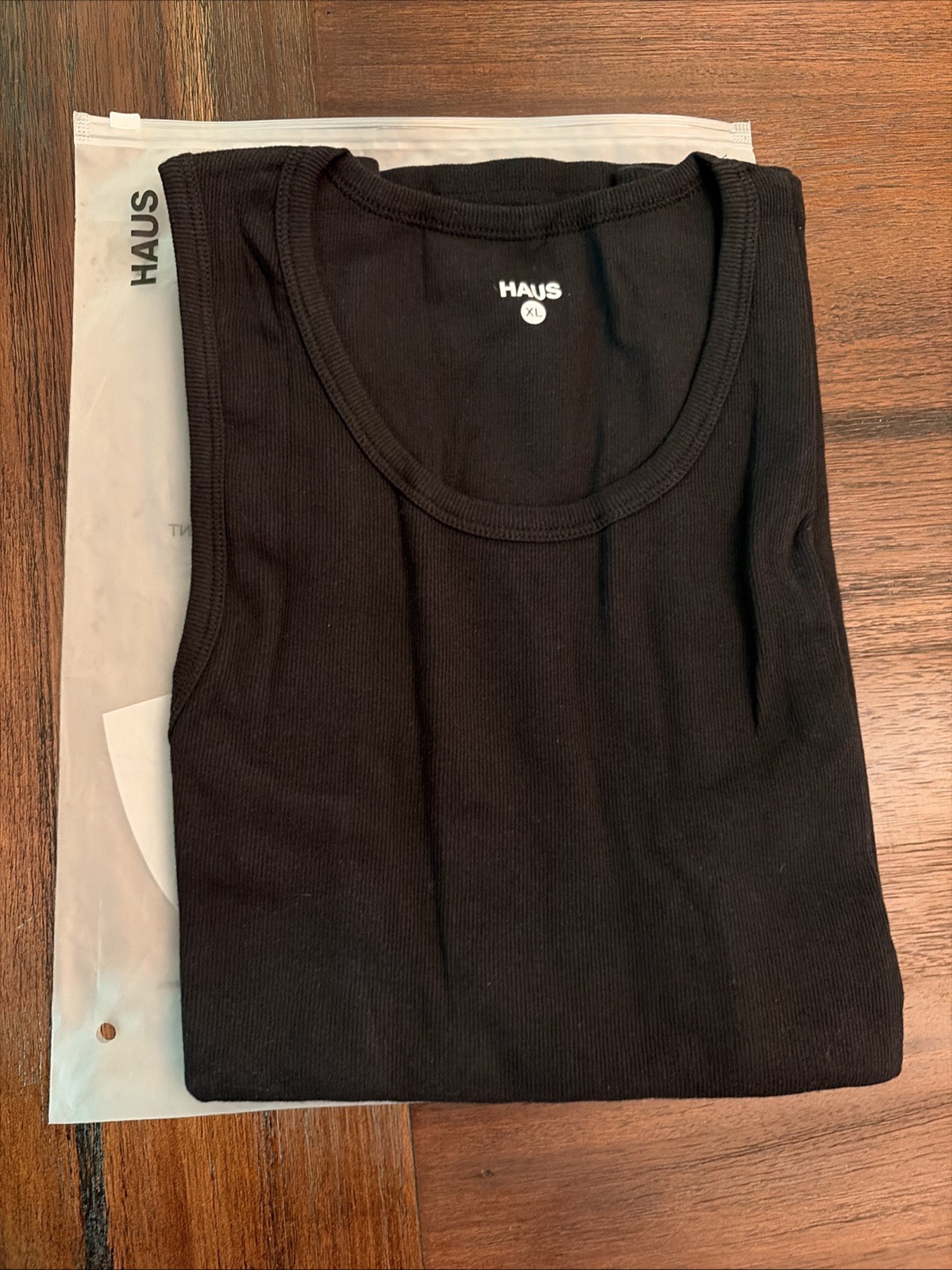 Brand New Haus premium Ultra-Soft Cotton Fitted Tank Pack Black. gallery