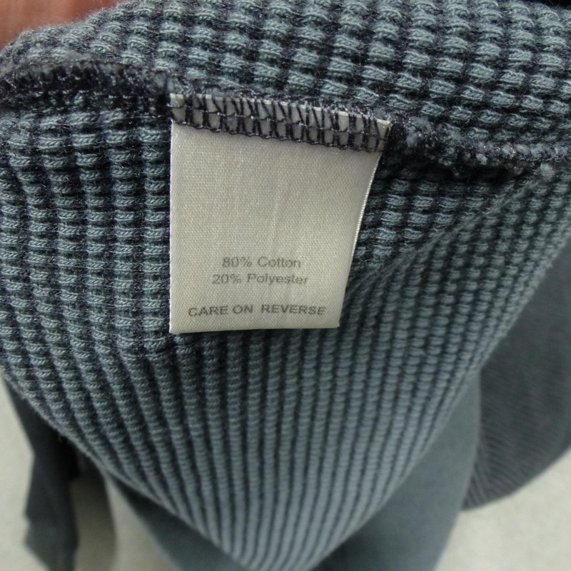 Billy Reid Pullover Mens L Gray Waffle Thermal Crew Neck Cotton Blend Casual gallery