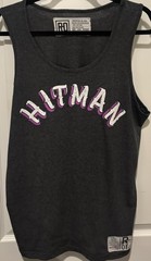Bret “Hitman” Hart Roots Of Fight ULTRA rare Tank Top Gray Pink Print Large