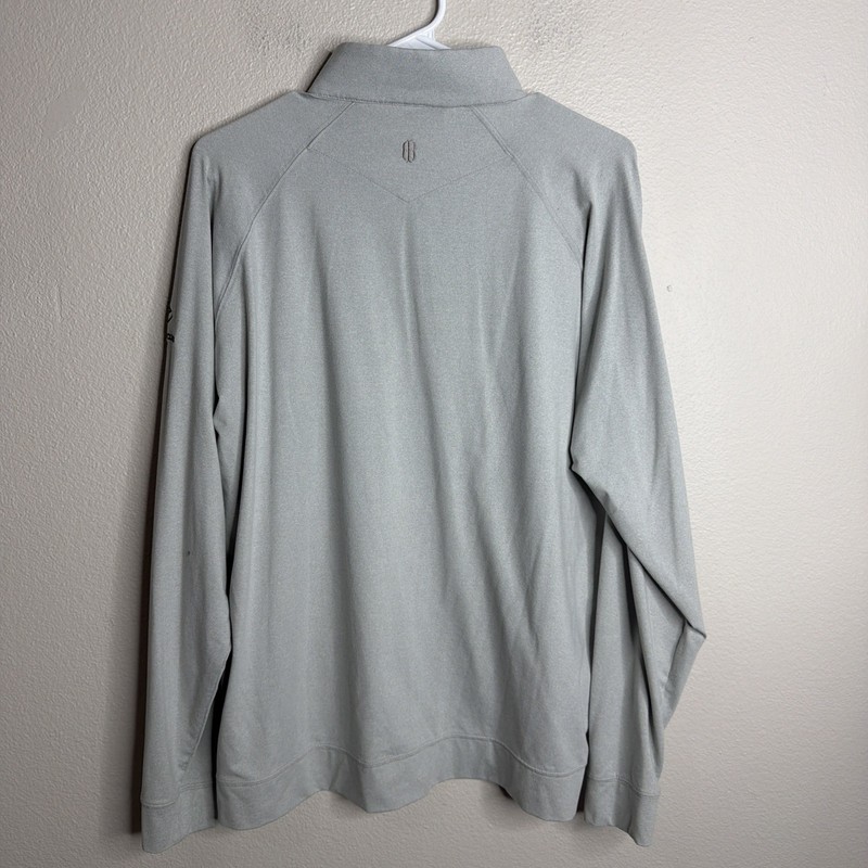 Holderness & Bourne Dry Luxe Performance 1/4 Zip Pullover Mens Large Gray Logo gallery