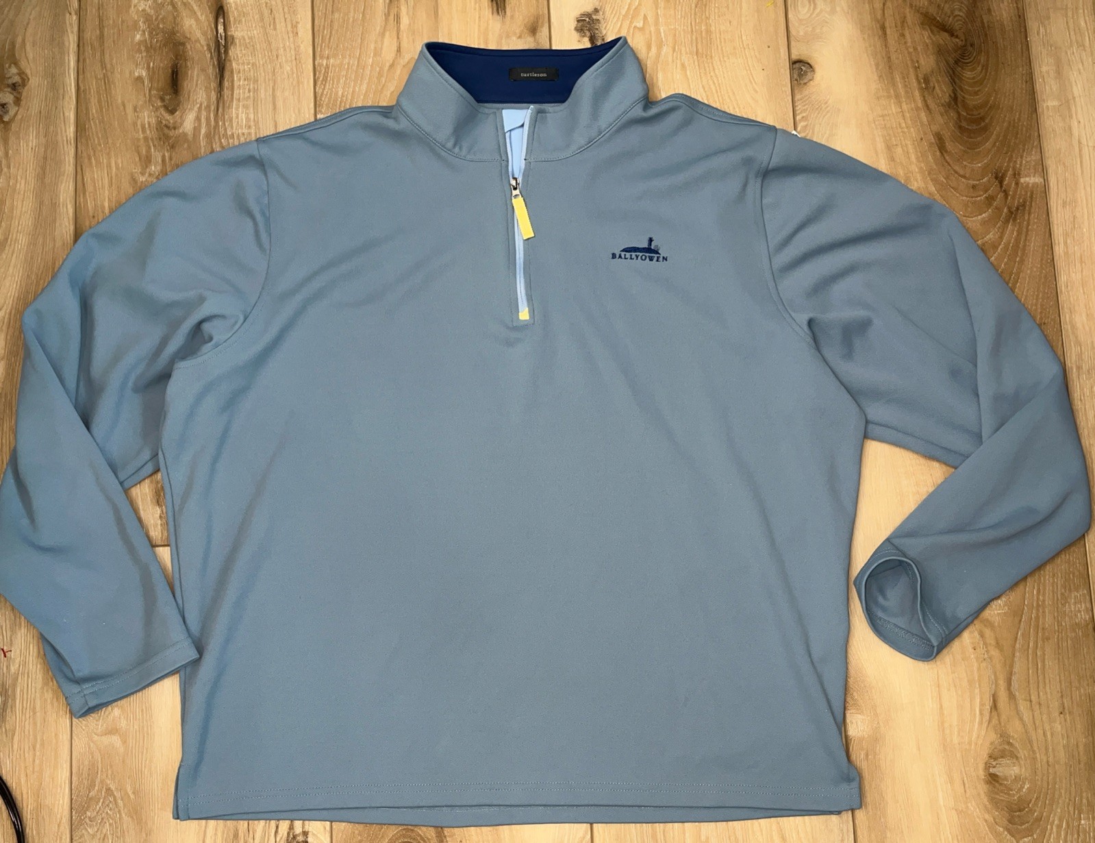 Turtleson Mens Golf Performance 1/4 Zip Pullover Long Sleeve Blue Size XL gallery