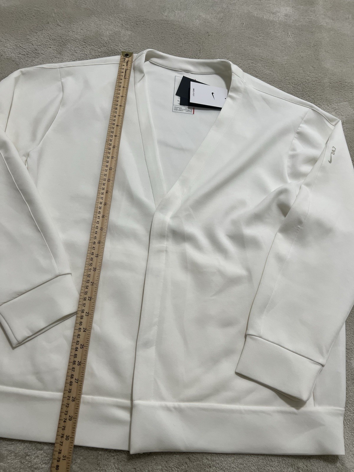 New Nike 24.7 Impossibly Soft Cardigan Top WHITE CREAM HQ6948-133 Men’s XL gallery
