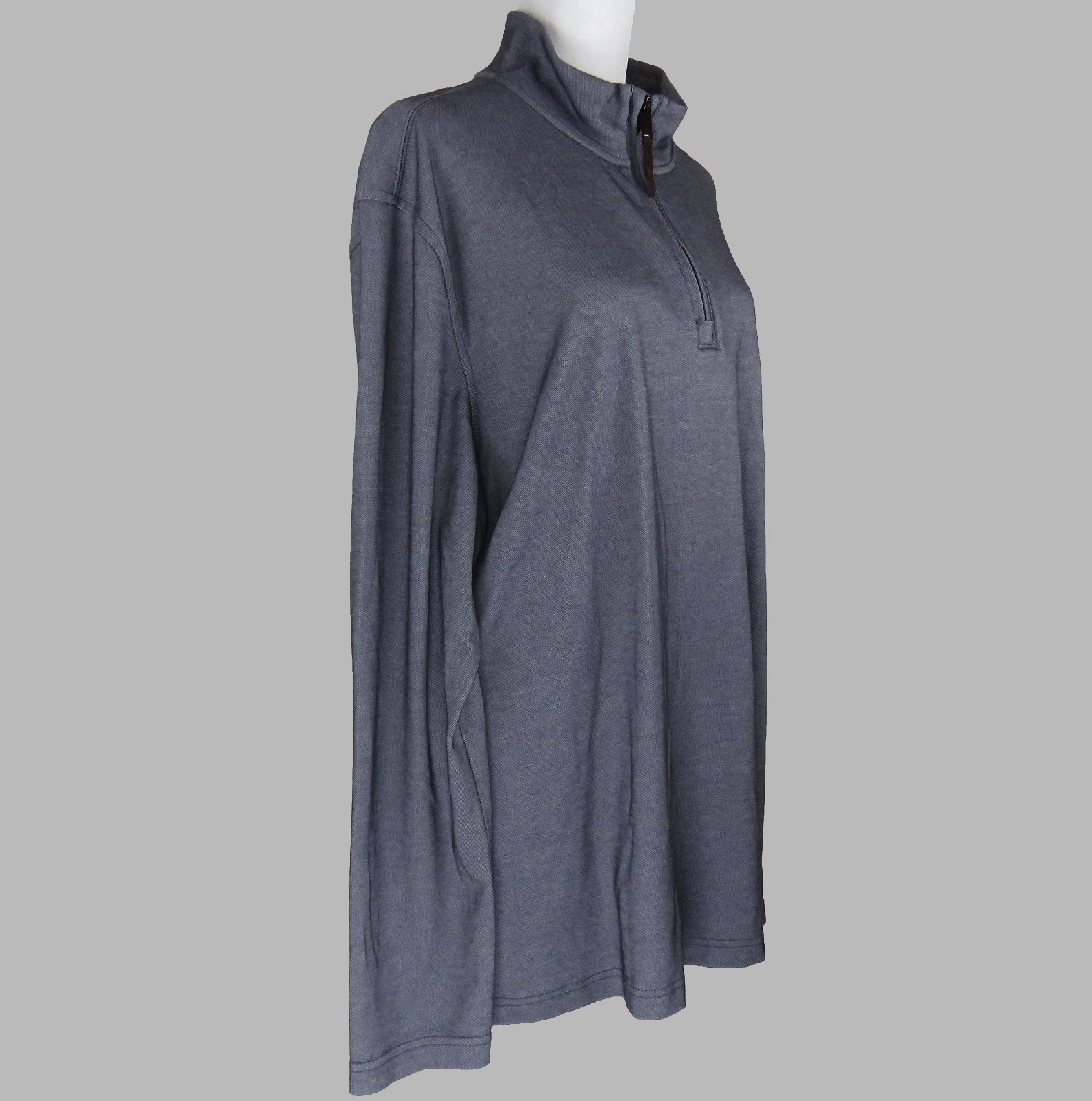 Tasso Elba Men's Supima Gray Long-Sleeve 1/4-Zip Pullover Shirt Size XL (C2092) gallery
