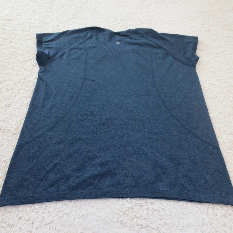 Lululemon Shirt Mens Large Blue Metal Vent Tech Seamless Athletic Tee Workout gallery