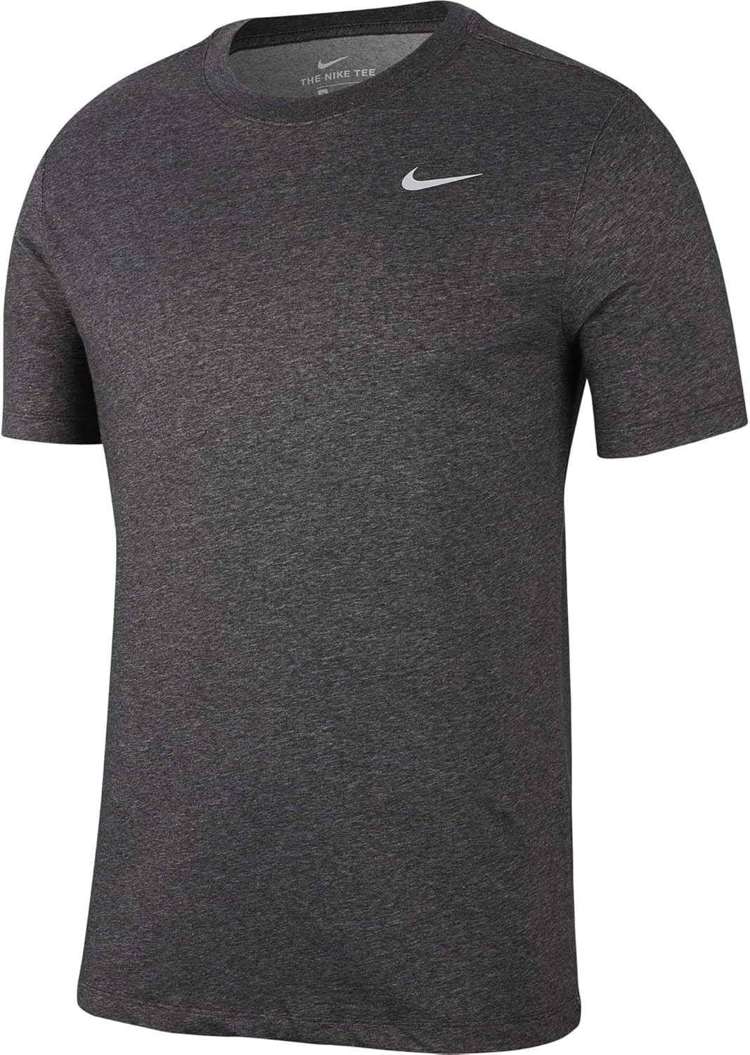 NWT Nike Dri-Fit Cotton Crew T-Shirt Men’s Large Black Heather Silver AR6029-032 gallery