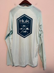 🎣 HUK Performance Fishing Shirt Mens Large Long Sleeve **READ**