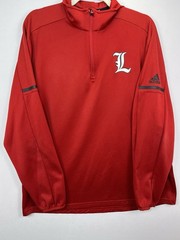 Adidas Louisville Cardinals Pullover Mens L Red Climalite 1/4 Zip NCAA Team Iss