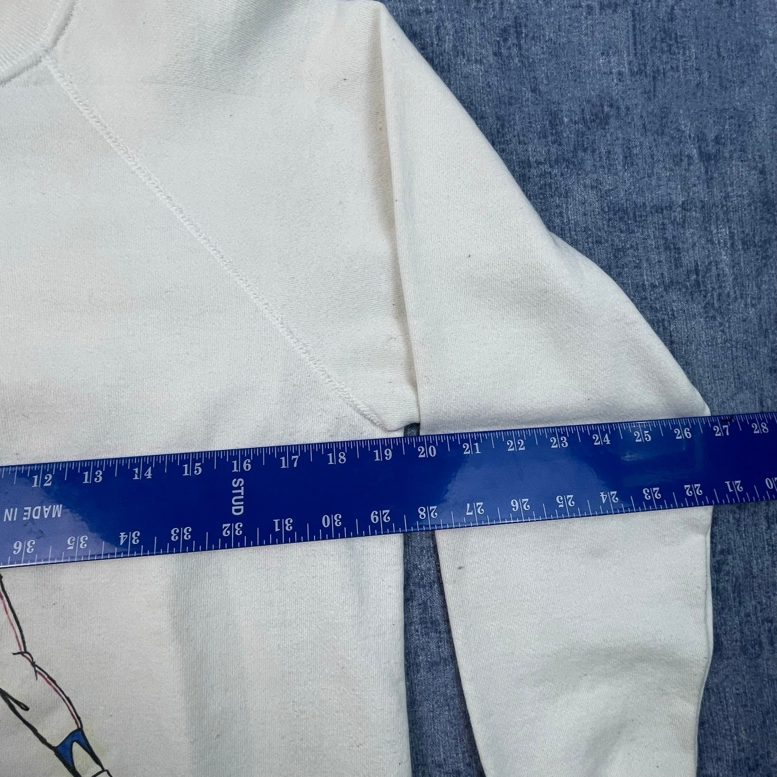 Vintage Skip Hawkins #1 Baseball Graphic Crewneck Sweatshirt White Men’s M 90s gallery