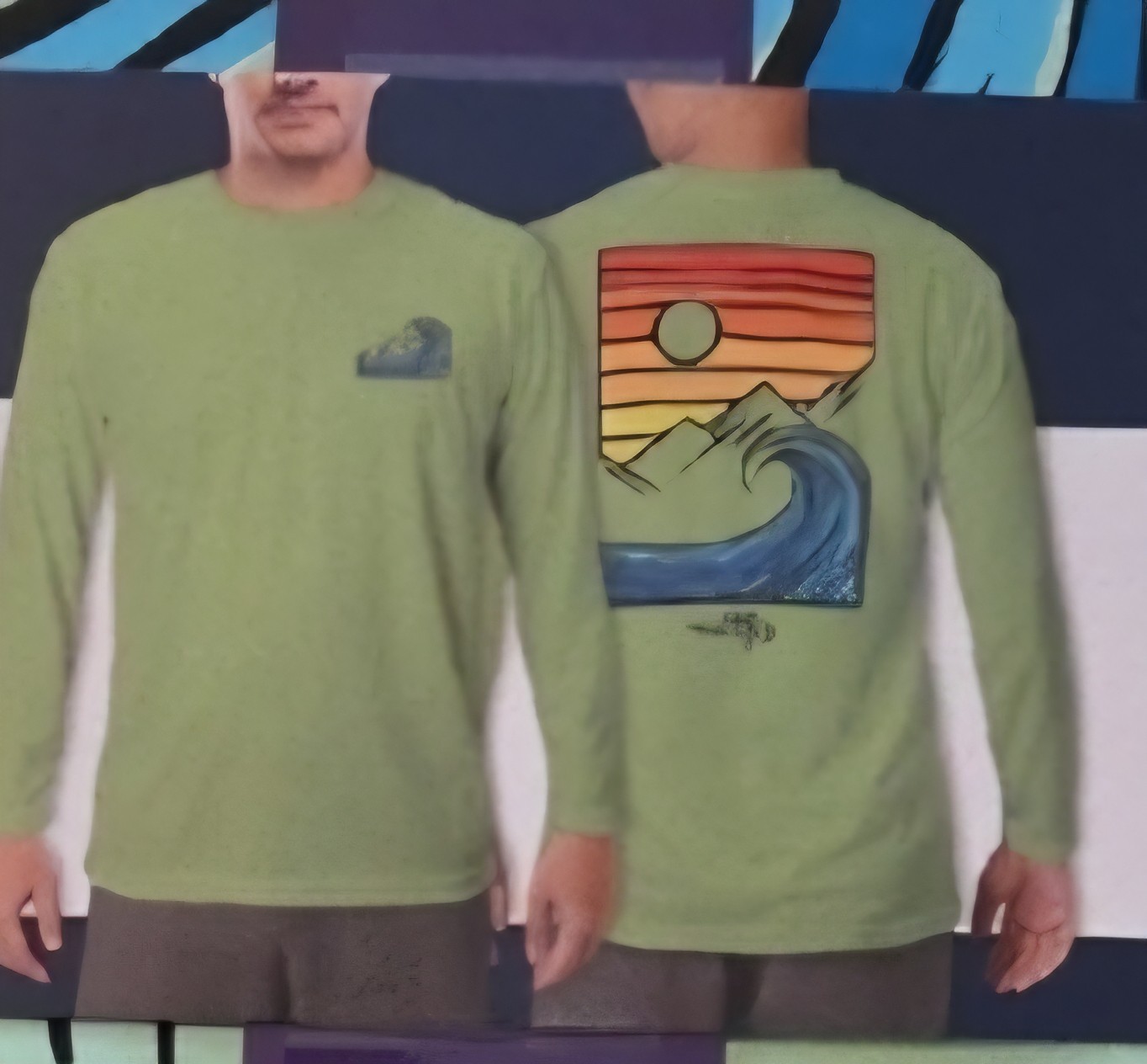 Reel Life Sun Defender Mens UV Long Sleeve T shirt XXL Jax Beach PistachioGreen gallery