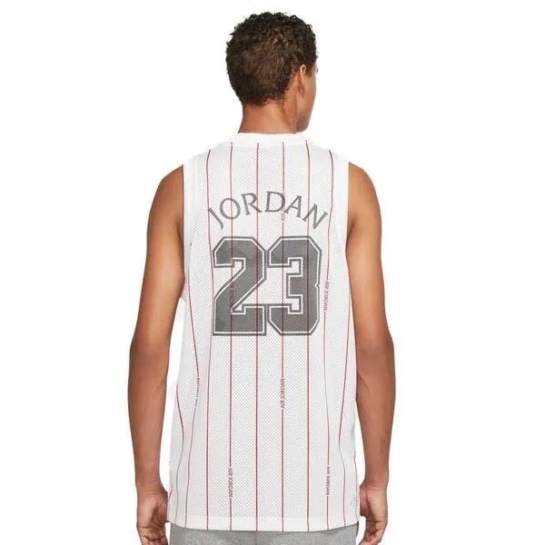 Nike Air Jordan Basketball Jersey Mens Size XXL White Red Pinstripe NEW 2XL gallery